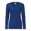 Dámske tričko s dlhým rukávom Slim Malfini streč bavlna, Veľkosť L, Farba Kráľovská modrá