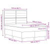 vidaXL Boxová posteľ s matracom Tmavohnedá 140x190 cm Textília - Hnedá - 263244-279883