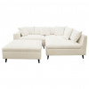 MID.YOU ROHOVÁ SEDACIA SÚPRAVA, textil, biela - Online Only obývacie izby - 001628000318