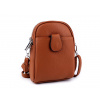 Dámska / dievčenská kabelka crossbody s popruhom 14x19 cm hnedá koňak 1ks