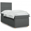 Box spring postel s matrací tmavě šedá 90x190 cm textil Šedá 3293429
