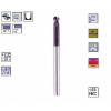 SK guľová fréza pr. 2,0 x 2,0 mm 2BR. 30° TiAlN, CERANIT 85.200