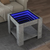 zahrada-XL Konferenčný stolík s LED betónový 53x53x45 cm kompozitné drevo 847542