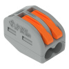 WAGO Páčková spojovacia svorka 222, 2 vodiče, max. 4 mm2, 5 ks