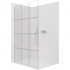 CERANO - Sprchová zástena Walk-in Crystal Ľ/P - 8 mm - bezvzperový systém - chróm, industriálne sklo - 120x200 cm