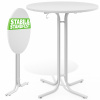 ZahradnyNabytok.org - Skladací barový stôl Ø80 cm - biely