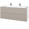 Dreja Umývadlová skrinka VARIANTE SZZ2 120 pre úmyvadlo Finon - N01 Biela lesk / N07 Stone