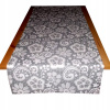 Behun na stol - Biely behúň, odtiene šedej 150 x 60 cm (Bieznik Treads Cotton 100% 60x150)
