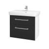 Dreja Kúpeľňová skrinka Q MAX SZZ2 70 - N01 Biela lesk / Úchytka T03 / N03 Graphite