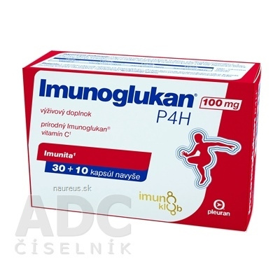 PLEURAN, s.r.o. Imunoglukan P4H 100 mg cps (inov. 2021, imunoklub) 30+10 navyše (40 ks)