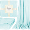 Prikrývka na posteľ - Springos Polyesterova prikrývka 220 x 200 cm odtiene zelenej (Mäkká reliéfna prikrývka 200x220cm Mincovňa Bedspread)
