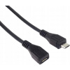 Predlžovací kábel PremiumCord ku2me2f microUSB 2.0 zástrčka-zásuvka 2 m