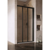 RAVAK Sprchové dvere Supernova ASDP3-90 black/transparent, 90 x 198 cm