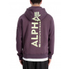 Alpha Industries Back Print Hoody pánska mikina plum Veľkosť: XL, Farba: fialová