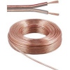 PremiumCord - Kabel reproduktoru (velké balení) - 0.75 mm2 - 10 m - průhledná KJPR-03-10