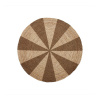 Jutový koberec Circle Nature Brown 120 cm