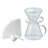 Hario V60 Glass Brewing Kit (Hario Set V60 Glass Brewing Kit)