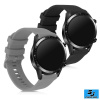 Silikónový remienok (šírka 20mm) – sada 2ks (čierna,šedá) – Huawei Watch GT / GT2 (42mm) / Samsung Watch 42mm / Watch Active / Gear Sport / Vivoactive 3