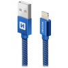 Swissten 71523308 USB / Lightning, 2m, modrý