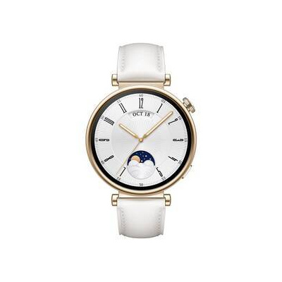 Inteligentné hodinky Huawei Watch GT 4 41 mm - Gold + White Leather Strap (55020BJB)