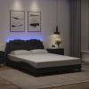 Rám postele s LED osvětlením černý 120 x 200 cm umělá kůže Černý 3214008