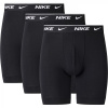 Nike 3 Pack Long Boxers Mens Black Medium