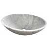 SAPHO BLOK kamenné umývadlo 42x14 cm, biela carrara mat 2401-42