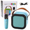mamido Bezdrôtový karaoke reproduktor s mikrofónom K12 RGB Bluetooth modrý