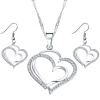 Set šperkov náhrdelník náušnice srdce DR2-561