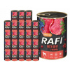 Rafi Vlhké krmivo krmivo pre pre psov s hovädzím mäsom v konzerve 400 g x 2 4 kusy