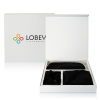 LOBEY® Spací set - hodvábna obliečka na vankúš, škraboška na spanie a gumička (čierny)