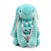 Ptipotos Plyšový králik Toudou modrý (mama s bábätkom) 24 cm