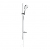Hansgrohe Raindance Select E, sprchová súprava 120 3jet EcoSmart 9 l/min so sprchovou tyčou 90 cm, biela/chrómová, HAN-26623400