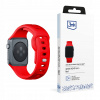 Červený silikónový remienok pre Apple Watch 42/44/45/49 mm 3mk Silicone Strap