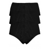 Jitka dámske bavlnené nohavičky s čipkou 9040 - 3 ks XL čierna