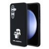 Karl Lagerfeld Silicone (KLHCS24SSMHKCNPK) kryt na Samsung Galaxy S24 – Karl&Choupette kovový odznak KF2339601
