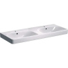 Geberit Smyle Square Dvojumývadlo 1200x480mm,2 otvory pre bat. s 2 prepadmi, biela GEB 500.223.01.1