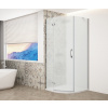 Gelco TRINITY CHROME štvrťkruhová sprchová zástena 900x900mm, matné sklo, ľavá GT6590ML-CH