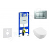 Geberit Duofix Modul na závesné WC s tlačidlom Sigma30, matný chróm/chróm + Villeroy Boch - WC a doska, DirectFlush, SoftClose, CeramicPlus 111.300.00.5 NI7