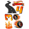 CUKROVÁ TLAČ jedlý obrázok na tortu Cukrová hmota HOT WHEELS TOR AUTÁ SADA 1