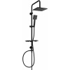 Mexen sprchový set T45 s hornou hlavicou štvorcovou, čierna, 798454593-70