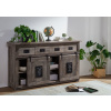 Bighome - IRON Príborník mango 150x45x90 sivý, lakovaný