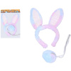 Set karneval - Uši a chvost Zajac trblietavý