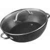 Hrniec MagicHome Black Marble Line, plytký, 26 cm, 2,8 lit., s pokrievkou, pekáč do rúry