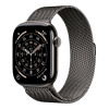 Apple Watch Series 11 Cellular 46 mm Bridlicový sivý titán s bridlicovo sivým milánskym ťahom M/L MFD44WF/A