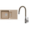Set Alveus (dřez Niagara 70 Beige 55 + baterie Mintas Béžová/Kartáčovaná ocel) SETA25286