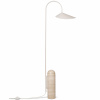 ferm LIVING Stojacia lampa ARUM 136 cm, kašmírová, travertín / hliník