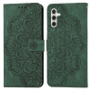 Peňaženkové kožené puzdro MANDALA na Samsung Galaxy A54 5G – Zelená