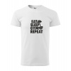 Handel Tričko - Eat Sleep Gym Repeat Farba: biela, Veľkosť: L, Strih trička: pánsky