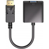 Adaptér DisplayPort na VGA, 15cm čierny, DP ver. 1.1